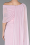 Powder Color Long Chiffon Evening Dress ABU5418