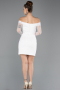 White Short Cocktail Dress ABK2455