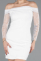 White Short Cocktail Dress ABK2455