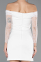 White Short Cocktail Dress ABK2455