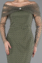 Olive Drab Long Beaded Evening Dress ABU5550