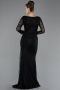 Long Black Dantelle Evening Dress ABU5588