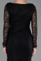 Long Black Dantelle Evening Dress ABU5588