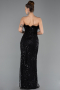 Long Black Beaded Evening Dress ABU5590