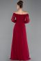 Long Burgundy Chiffon Evening Dress ABU5591