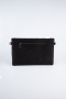Black-Silver Suede Evening Bag KC414