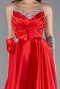 Red Long Satin Evening Dress ABU5541