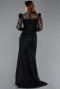 Long Black Dantelle Evening Dress ABU5604