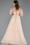 Long Powder Color Evening Dress ABU5611