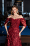 Long Burgundy Evening Dress ABU5611