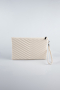 Beige Leather Evening Bag KC413