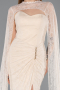 Long Beige Dantelle Evening Dress ABU5614