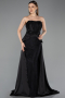 Long Black Dantelle Evening Dress ABU5615