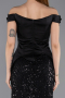 Long Black Beaded Evening Dress ABU5616