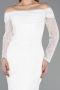 Long White Dantelle Evening Dress ABU5617