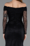 Long Black Dantelle Evening Dress ABU5617