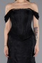 Long Black Dantelle Evening Dress ABU5609