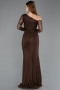 Long Brown Dantelle Evening Dress ABU5618
