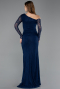 Long Navy Blue Dantelle Evening Dress ABU5618