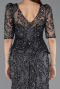 Long Anthracite Scaly Evening Dress ABU5621