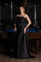 Long Black Dantelle Evening Dress ABU5615