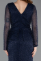 Long Navy Blue Beaded Evening Dress ABU5648
