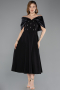 Midi Black Party Dress ABK2523
