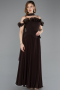 Midi Brown Chiffon Evening Dress ABU6037