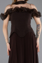 Midi Brown Chiffon Evening Dress ABU6037