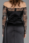 Long Black Satin Mermaid Evening Gown ABU5641