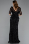Black Long Scaly Evening Dress ABU5621