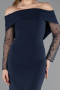 Midi Navy Blue Cocktail Dress ABK2522