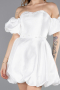 Mini White Party Dress ABK2512