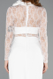 Midi White Dantelle Cocktail Dress ABK2513