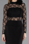 Midi Black Dantelle Cocktail Dress ABK2513