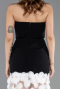 Long Black-White Evening Dress ABU5635
