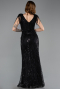 Long Black Beaded Evening Dress ABU5637