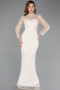 Long Beige Beaded Evening Dress ABU5638