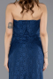 Long Navy Blue Laced Evening Dress ABU5642
