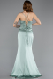 Long Turquoise Satin Prom Gown ABU5646