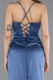 Long Indigo Satin Prom Gown ABU5646