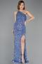 Long Indigo Scaly Evening Dress ABU5647