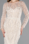 Long Beige Beaded Evening Dress ABU5649