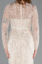 Long Beige Beaded Evening Dress ABU5649