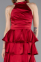 Short Burgundy Satin Cocktail Dress ABK2528