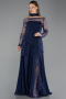 Long Navy Blue Evening Dress ABU5662