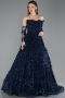 Long Navy Blue Evening Dress ABU5658