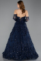 Long Navy Blue Evening Dress ABU5658