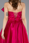Short Fuchsia Satin Cocktail Dress ABK2510