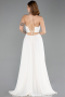 Long White Evening Dress ABU5632